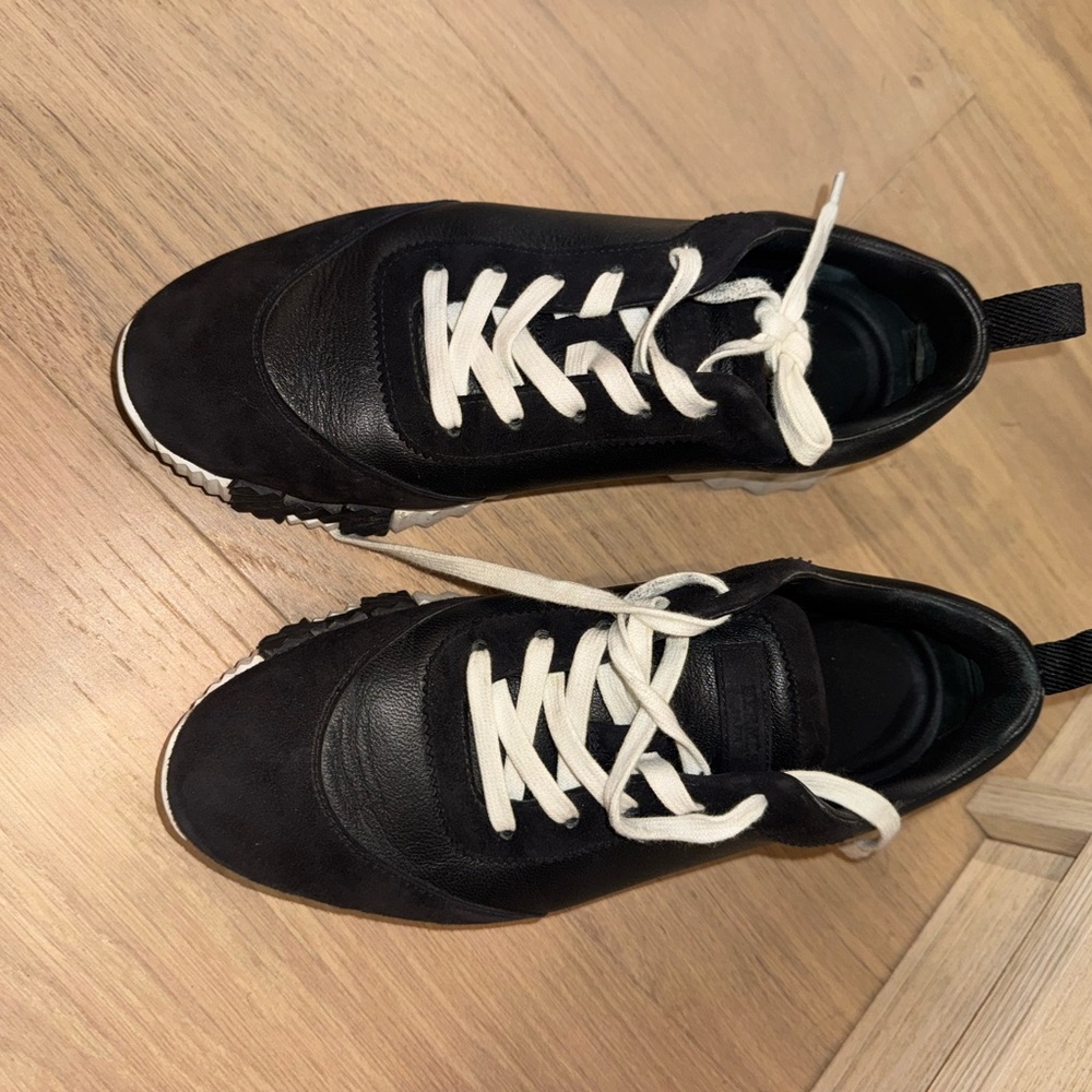 Hermes Black and White Women's Sneakers